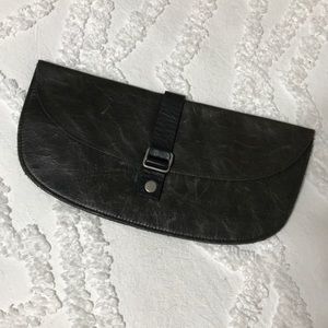 Black Leather Clutch